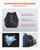 VEVOR Welding Backpack, 25.2L Welder Backpack for Tools and Helmet, 1680D High-Density Polyester Extreme Gear Pack with Helmet Bag