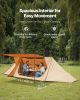 VEVOR Camping Hot Tent, Lightweight Bushcraft Tent with Stove Jack & 2 Tarp Poles, Waterproof Winter Hot Tents Shelters