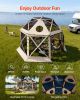 VEVOR Pop up Gazebo Screen Tent, 12 x 12 ft, 13-Sided Spherical Camping Canopy Tent with Removable Top & Carry Bag, Quick-Set & Bite-Proof