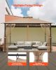 VEVOR Gazebo Netting Replacement, Fit Most 10x12x7.3 FT Gazebo, Outdoor Garden Gazebo Net, 4-Panel Sidewall Mesh Gazebo Curtain