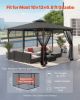 VEVOR Gazebo Netting Replacement, Fit Most 10 x 13 x 6.8 FT Gazebo Curtain, Outdoor Garden Net, 4-Panel Sidewall Mesh Net