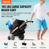 VEVOR Beach Dolly with Big Wheels, 29.9" x 15.4" Cargo Deck,