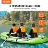 VEVOR Inflatable Boat, 4-Person Inflatable Fishing Boat