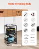 Fishing Rod Holder Fishing Rack Cart Organizer with Wheels