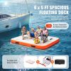 VEVOR Inflatable Floating Dock, 6 x 5FT