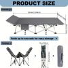 75 Inch Heavy Duty Folding Camping Cot with Flip Mattress
