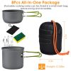 8Pcs Camping Cooking Ware Set Camping Stove