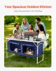 Table Folding Portable Cook Station 3 Adjustable Height Aluminum