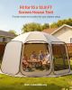 VEVOR Sun Shade Sail Canopy Covers, Fit for 15 x 13.8 ft Screen House Tent, Sun Protection, 5.51 x 5.25 ft 300D Oxford Silver-Coated Fabric