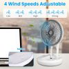 Folding Fan USB Small Stretchable Fan with 4 Wind Speeds Hanging