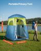 VEVOR Camping Shower Tent, 1 Room, Portable Privacy Tent Changing Room with Shower Bag, Ground Stakes, Ropes, Carry Bag, and Support Poles