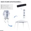 8' x 8' Pop Up Canopy, Outdoor Foldable Tent, Portable Canopy Tent with Carrying Bag for Camping, Party, Picnic, White
