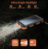 Solar charger, 8000mAh portable solar power for all mobile phones, waterproof battery pack