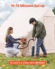 VEVOR Inflatable Tents for Camping, 3-5 Person Easy Setup Blow up Tent with Hand Pump, 300D Oxford 4 Season Glamping Tent with Canopy, Stove Jack