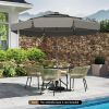 10 Feet Solar Patio Umbrella with 3-Tier Vented Top