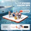 VEVOR Inflatable Floating Dock, 7 x 7FT