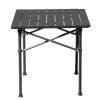 Black Camping Roll Table Carbon Steel Square Tube Frame