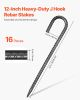 VEVOR Rebar Stakes, 12-Inch, Heavy-Duty 0.4 in Diameter J Hook, Galvanized Steel Ground Anchors with Chisel Point End & Rust-Resistant Coating