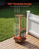 16 Pole Fishing Rod Holder Wood Fishing Rack 360° Rotate