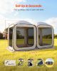 VEVOR Screen House Tent, 12 x 6 ft, 2 in 1 Pop Up Screen Tent, Portable Screened in Canopy with Carry Bag, Netting Sides, Ground Stakes, for Garden