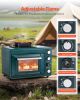 VEVOR Outdoor Oven, 2-in-1 Portable Gas Camping Stove Oven Combo, Adjustable Fire, 60-Minute Timer, Windproof, with Grill Shelf and Roasting Tray