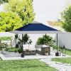 13' x 13' Pop Up Canopy Tent, UV50+ Tents for Parties, Height Adjustable, with Wheeled Carry Bag and 4 Sand Bags, Navy