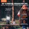 VEVOR LED Camping Lanterns, 4 Pack, Magnetic Base, Battery Powered Lights, Lightweight Hanging Collapsible Lights, Ideal for Outdoor Camping Hiking