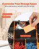 Two-sided!Small Parts Organizer 34-Compartment Double-Sided PP Hardware Organizer Box