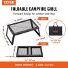 VEVOR Folding Campfire Grill, Heavy Duty Steel Mesh Grate,