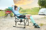 Camping Directors Chair, Oversized Portable Folding Chair with Side Table