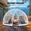 VEVOR Garden Dome Igloo Tent House, 9.5 FT Dome Tent, Upgraded Garden Igloo with PVC Transparent Cover and Window