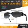 Gradient Gray Anti Fog Safety Glasses