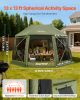 VEVOR Pop up Gazebo Screen Tent, 13 x 13 ft, 13-Sided Spherical Camping Canopy Tent with Removable Top & Carry Bag, Quick-Set & Bite-Proof
