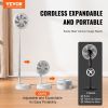 VEVOR 8 Inch Foldable Oscillating Standing Fan with Remote Control