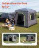 VEVOR SUV Tent for Camping, 10FT L x 8FT W, Waterproof PU2000mm Spacious Double Layer Design for 5-8 Person, SUV Camping Tent with Mesh Windows