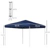 Canopy Tent: Durable, 13x13 Pop Up with Height Adjustment and Wheeled Carry Bag in Dark Blue|