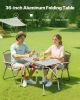 Folding Portable Camping Table Aluminum Outdoor Picnic Roll up Table Mesh Layer