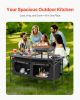 Portable Outdoor Cook Station 3 Adjustable Height
