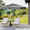 10 Feet Solar Patio Umbrella with 3-Tier Vented Top