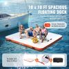 VEVOR Inflatable Floating Dock, 10 x 10FT