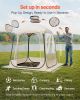 VEVOR Pop up Sports Tent, 63x63 in Clear Bubble Tent for 2-4 Persons, Waterproof Outdoor Pod with Floor Mat & Top Cover