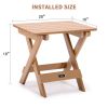 Portable Folding Side Table Square All-Weather and Fade-Resistant Plastic Wood
