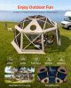 VEVOR Pop up Gazebo Screen Tent, 15 x 15 ft, 13-Sided Spherical Camping Canopy Tent with Removable Top & Carry Bag, Quick-Set & Bite-Proof