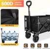 RAINBEAN Collapsible Wagon Cart Foldable Heavy Duty Folding Wagon Large Capacity