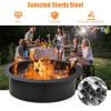 36 inch Round Steel Fire Pit Ring Line