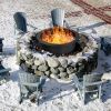 36 inch Round Steel Fire Pit Ring Line