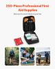 Survival First Aid Kit 250 Pieces Emergency Medical Trauma Bag for Camping Home