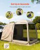 VEVOR Screen House Tent, 6 x 6 ft, 4-6 Person Pop Up SUV Tailgate Tent, Portable Screened in Canopy with Carry Bag, Netting Sides, for Car Camping