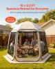 VEVOR Screen House Tent, 10 x 9.2 ft, 4-8 Person Pop Up Screen Tent, Portable Screened in Canopy with Carry Bag, Netting Sides, Ground Stakes