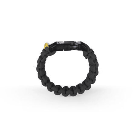 Kodiak Survival Paracord Bracelet (Color: Black, size: large)